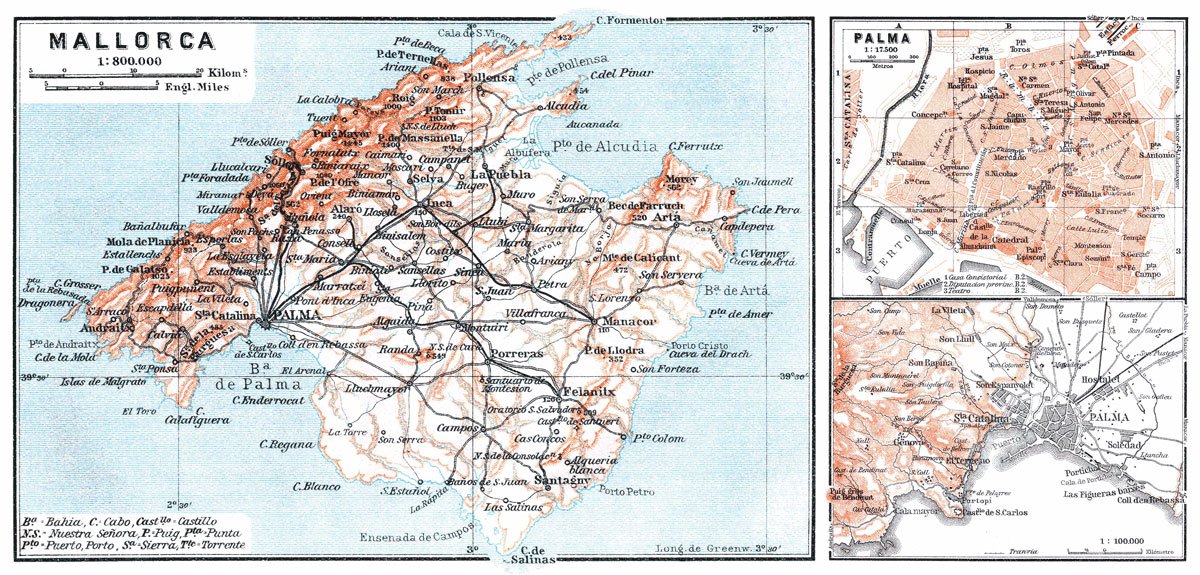 Mallorca Palma Triple Map