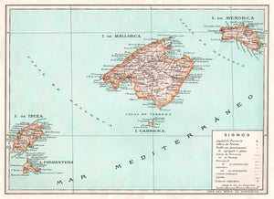 Retro Balearic Map